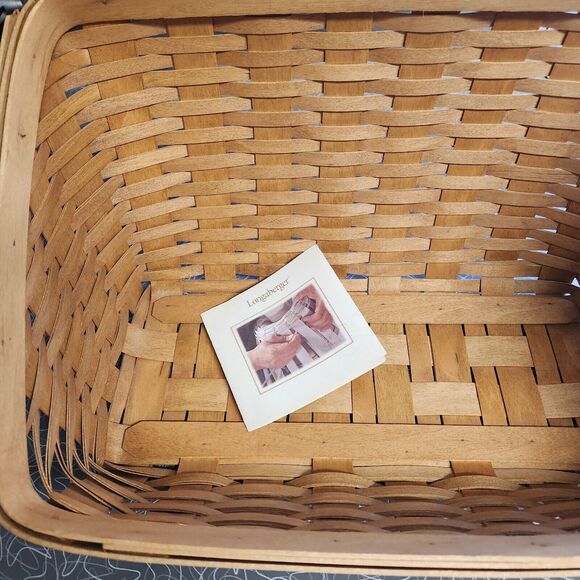 Longaberger '03 Lg Desktop Basket Protector Wooden Divider Liner - Picture 11 of 12